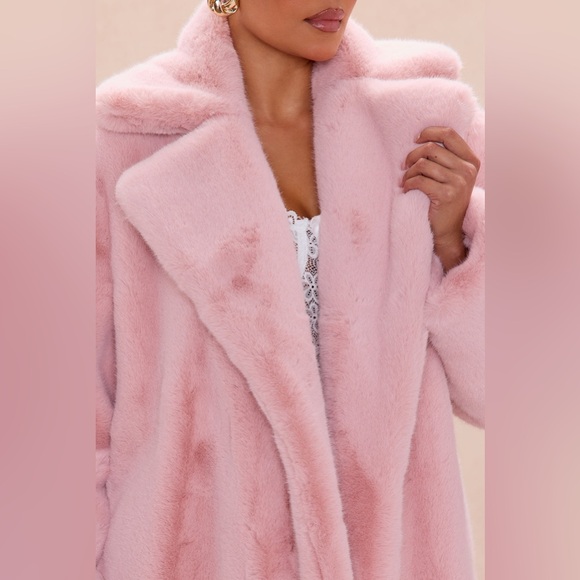NWT Luxurious Pink Faux Fur Coat XL - Picture 3 of 7